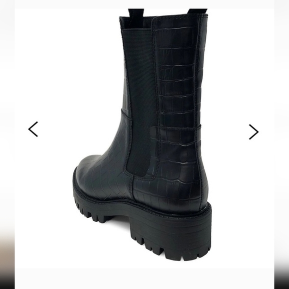 Design Lab Black Croc-Embossed Chelsea Boot - Picture 5 of 9